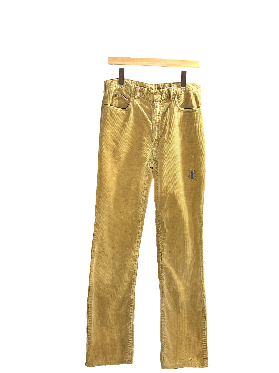 1970s Tan Corduroy Wrangler Flare Pants