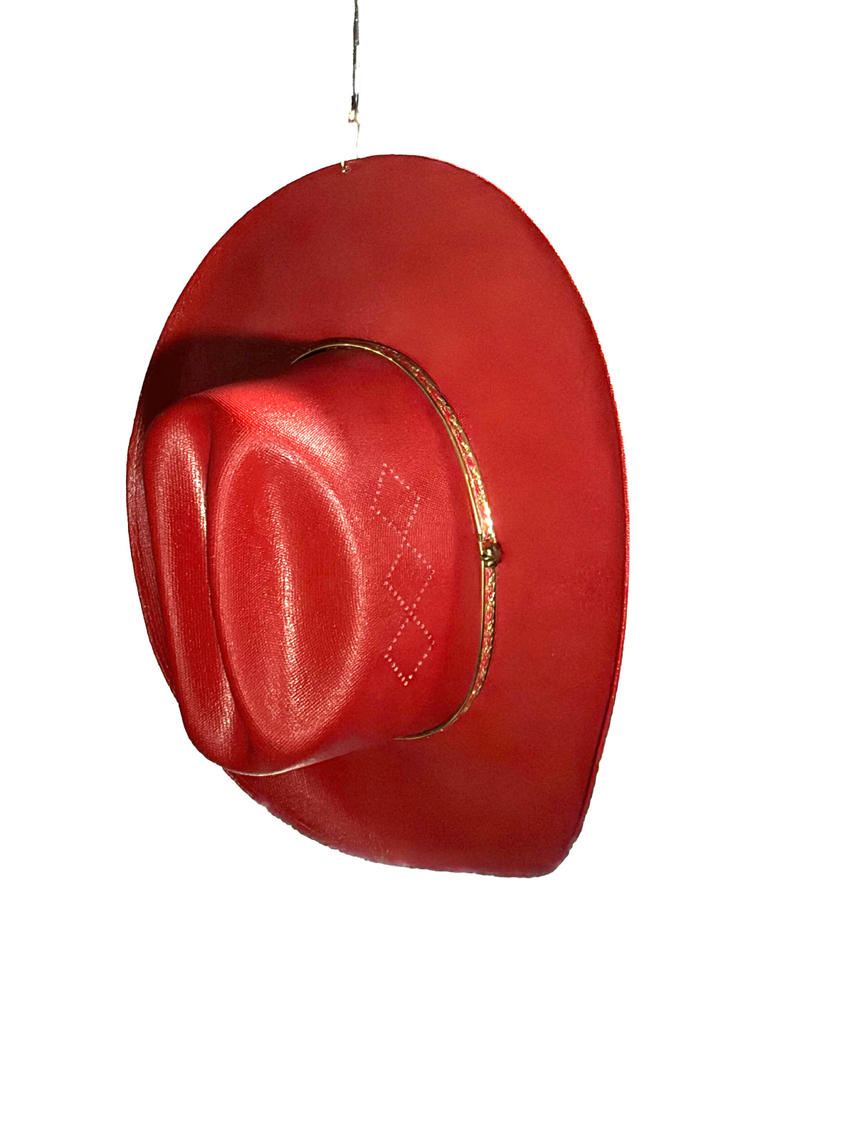 1970s Red Hardshell Cowboy Hat