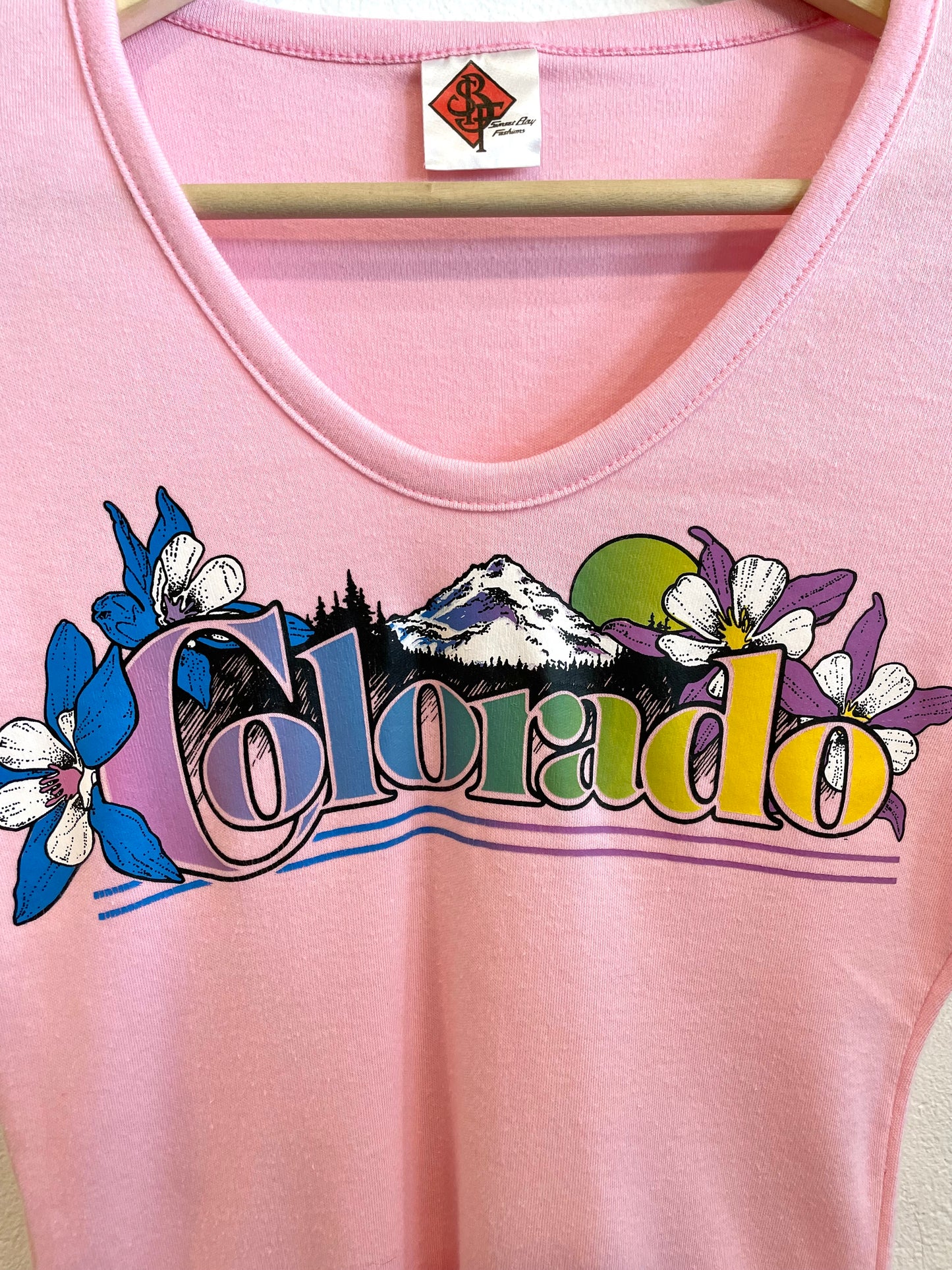 1980s Pink Colorado Babydoll Tee