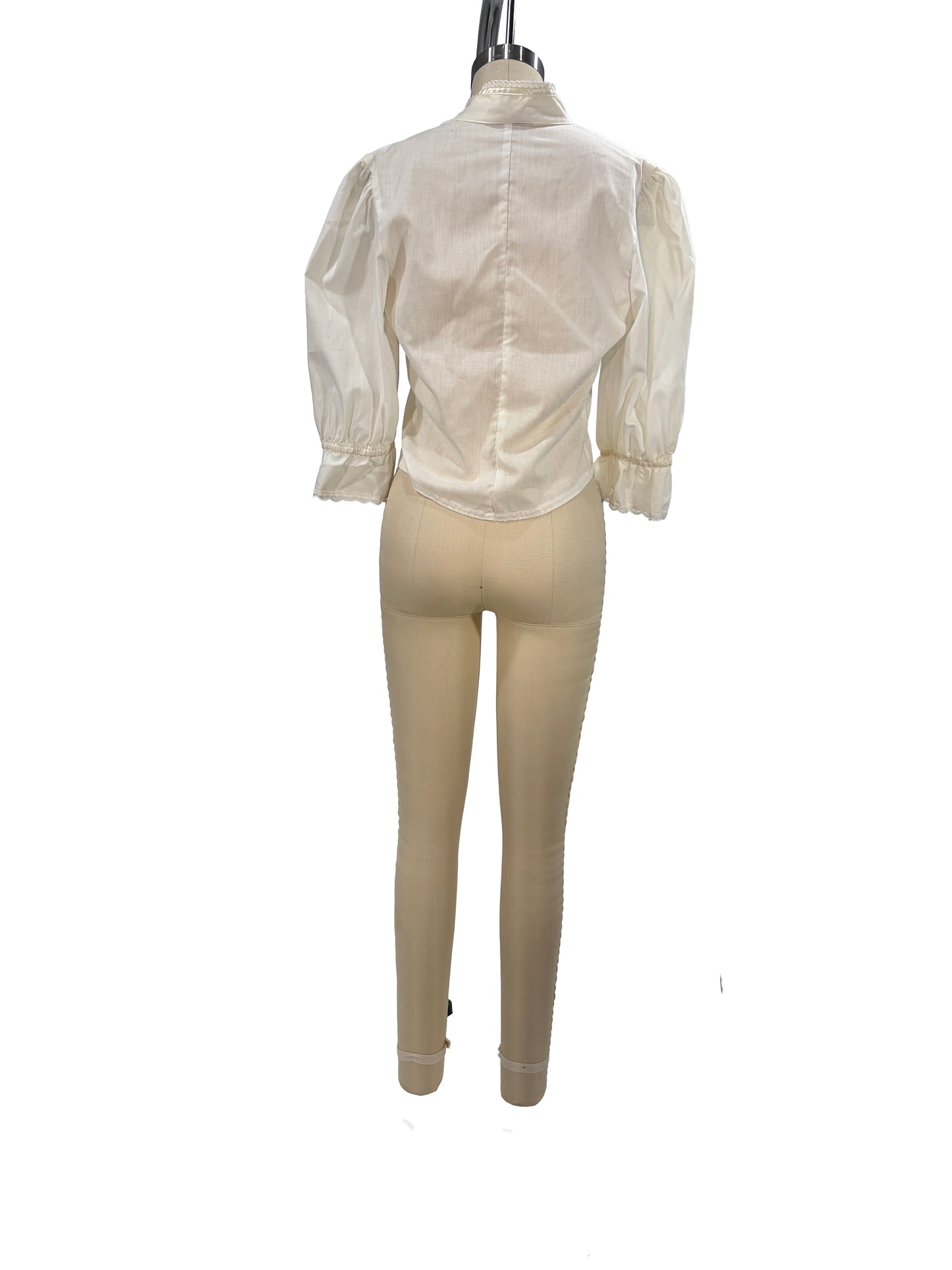 1970s White Authentic ‘Jessica’s Gunnies’ Gunne Sax Cotton Prairie Blouse