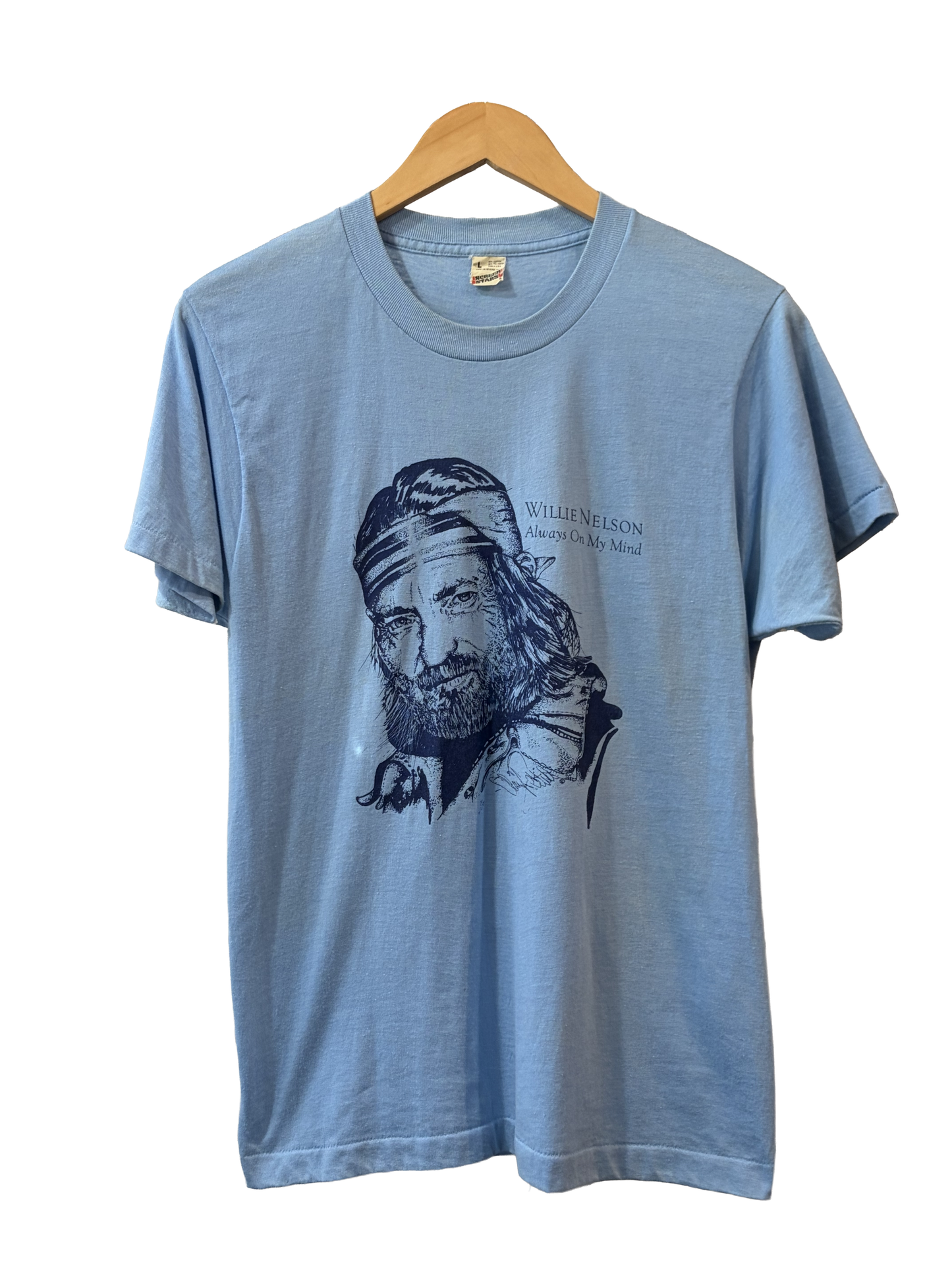 1980s Baby Blue Willie Nelson Always on My Mind Tee