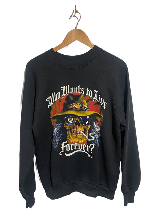 1990s Black ‘Who Wants to Live Forever’ Sweatshirt