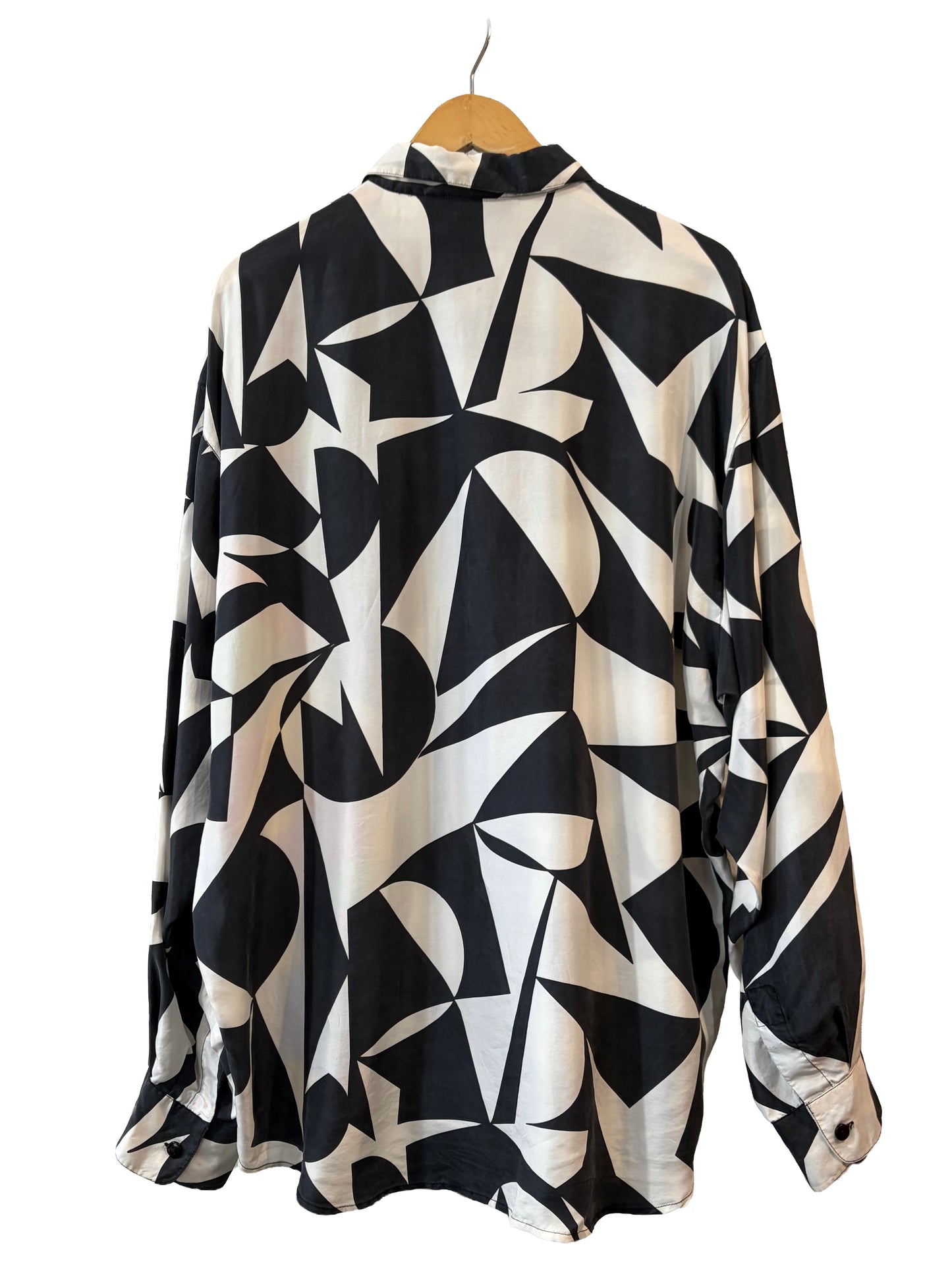1980s ’Z. Cavaricci’ Silk Geometric Men’s Shirt