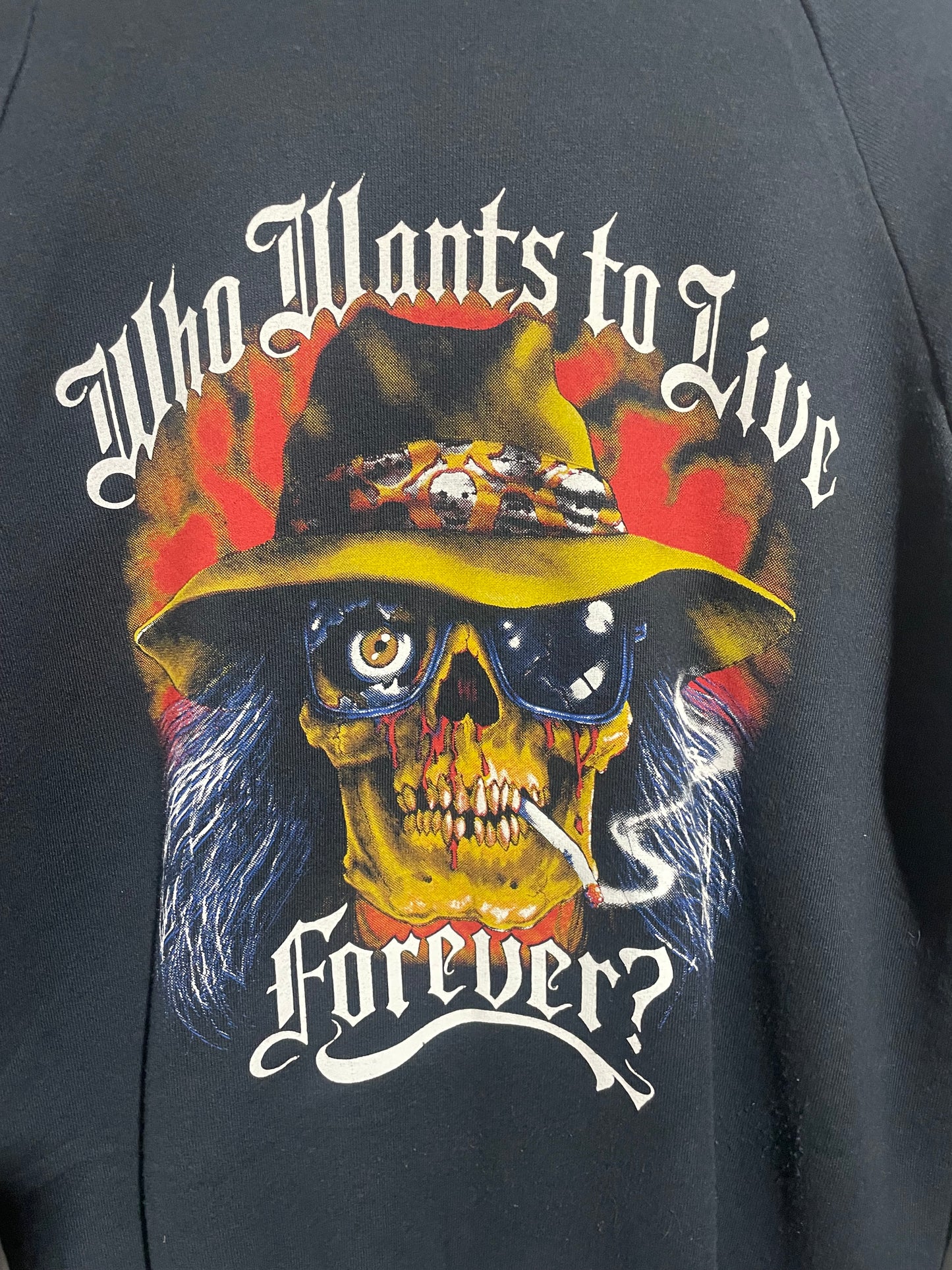 1990s Black ‘Who Wants to Live Forever’ Sweatshirt