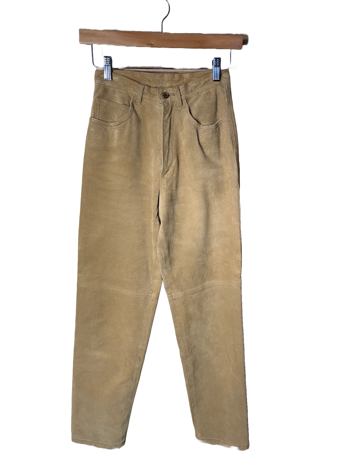 1990s Almond Suede Tapered Ralph Lauren Pants