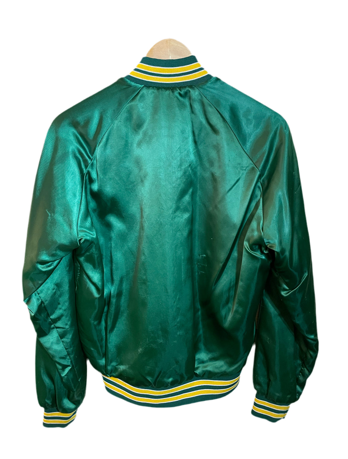 1980s Classic Chalk Line Green Bay Satin Coach Jacket