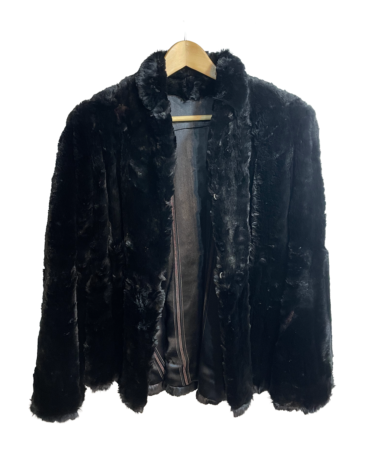 1940s Black Genuine Fur Mink Short Jacket