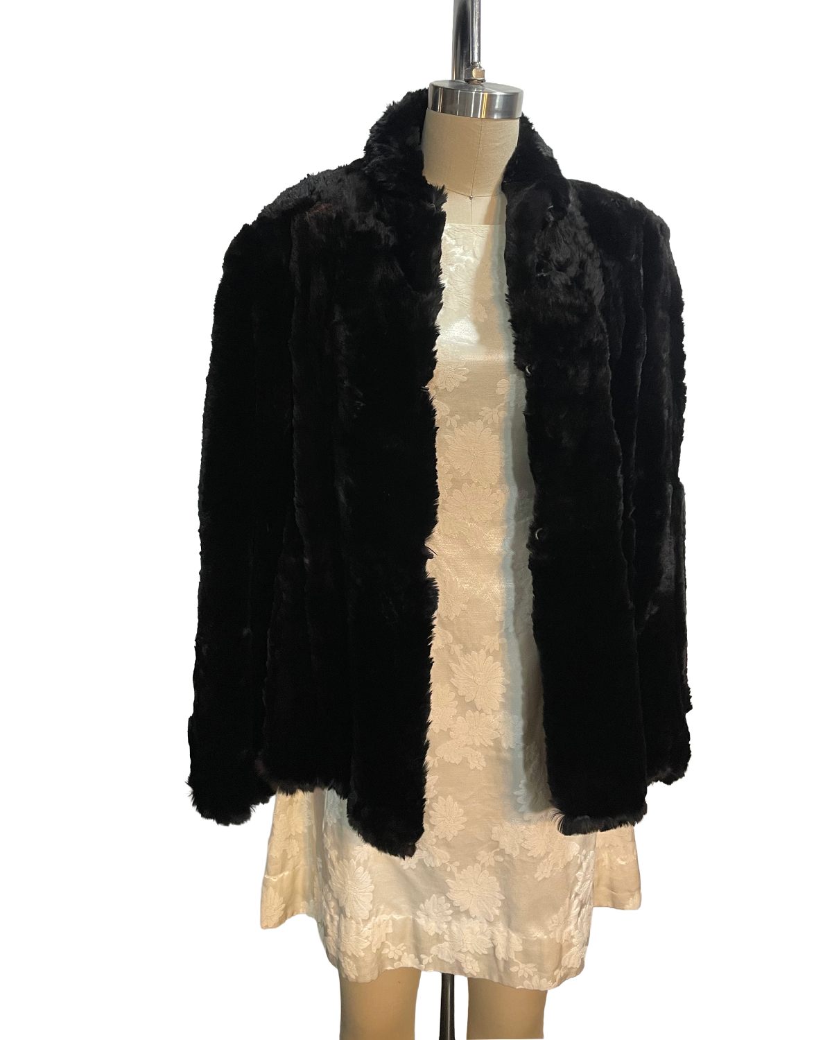 1940s Black Genuine Fur Mink Short Jacket