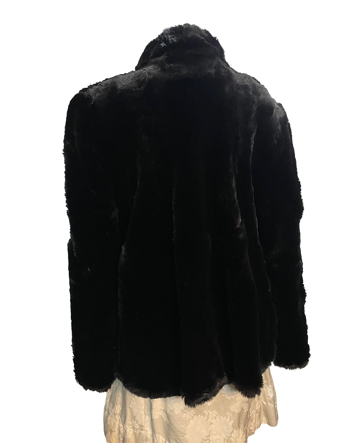 1940s Black Genuine Fur Mink Short Jacket