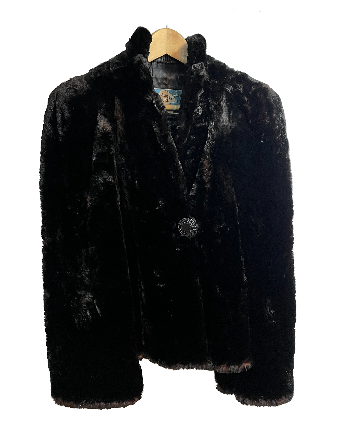 1940s Black Kreuzer Furs Mink Cropped Jacket