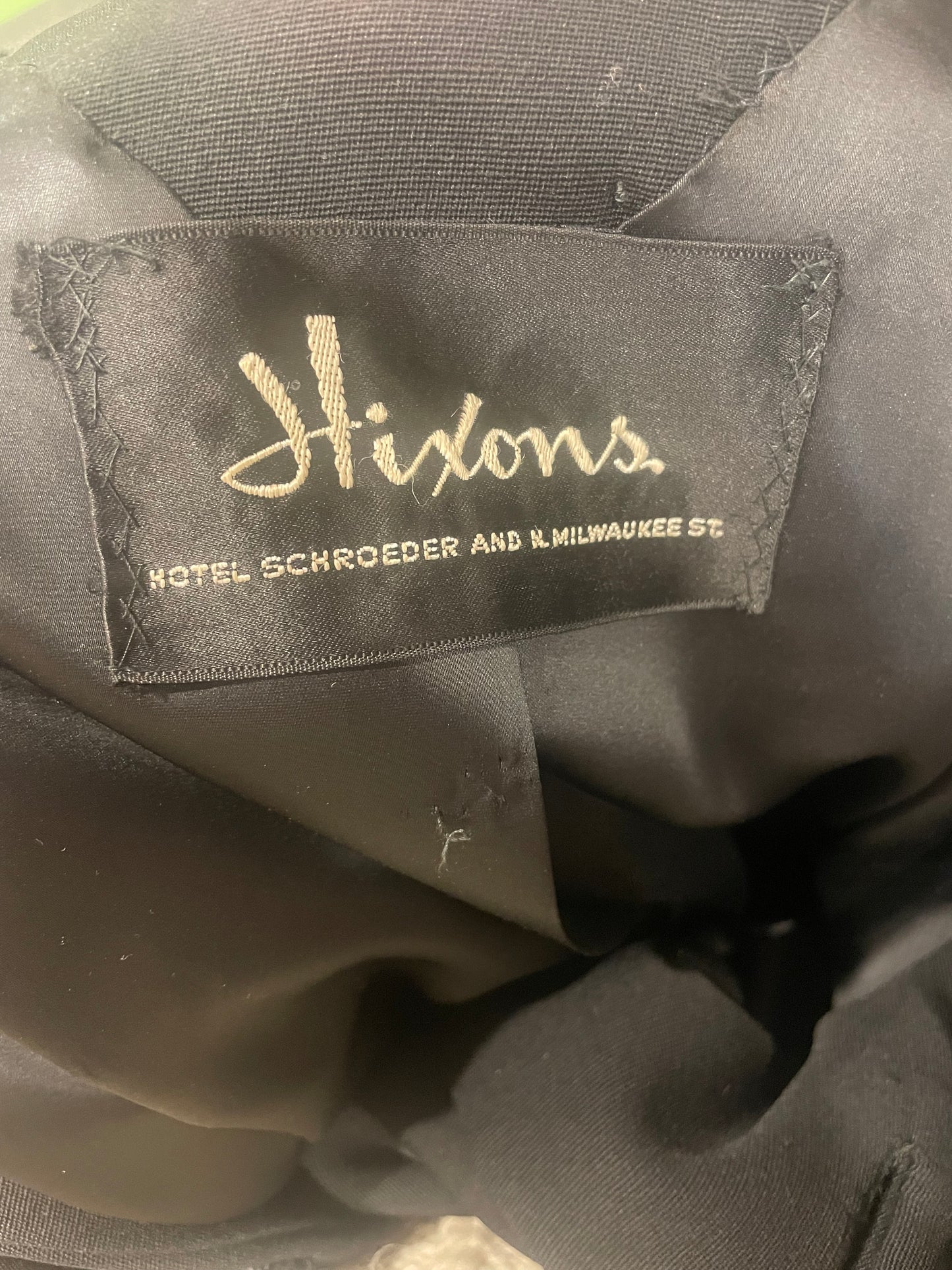 1960s Black Mouton Fur Trim Double-Breasted Swing Coat