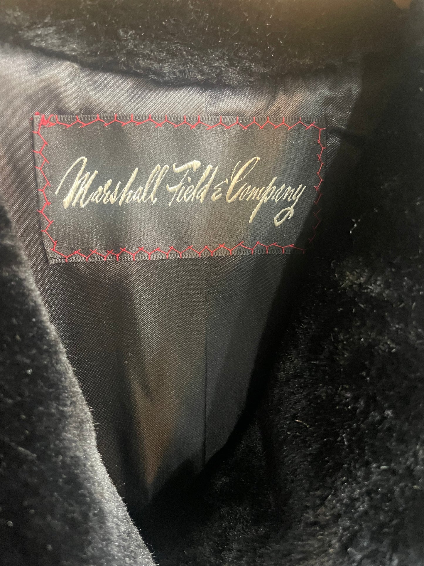 1960s Black Faux Fur Coat with Belt Accent