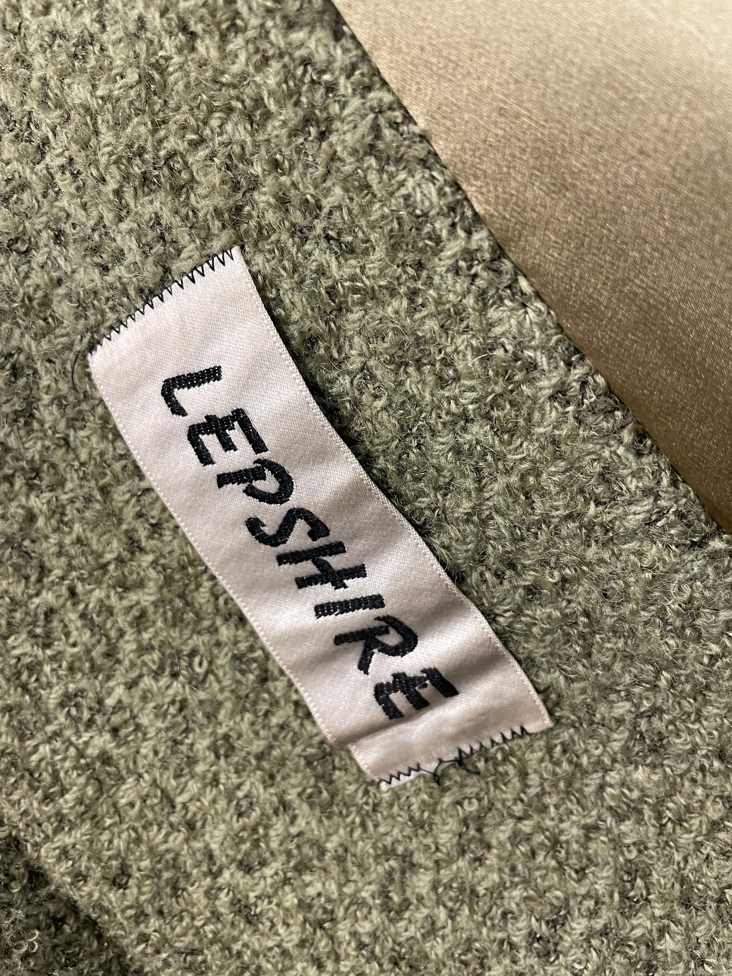 1960s Green Boucle Rhinestone Button Coat