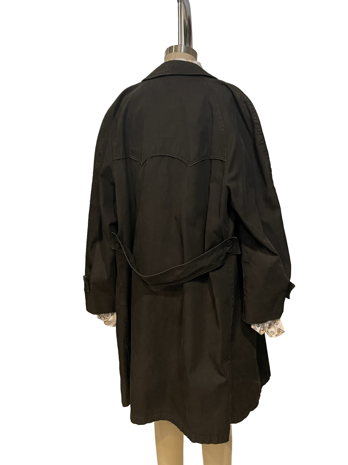 1950s Black Gabardine "Gab-O-Lux" Overcoat