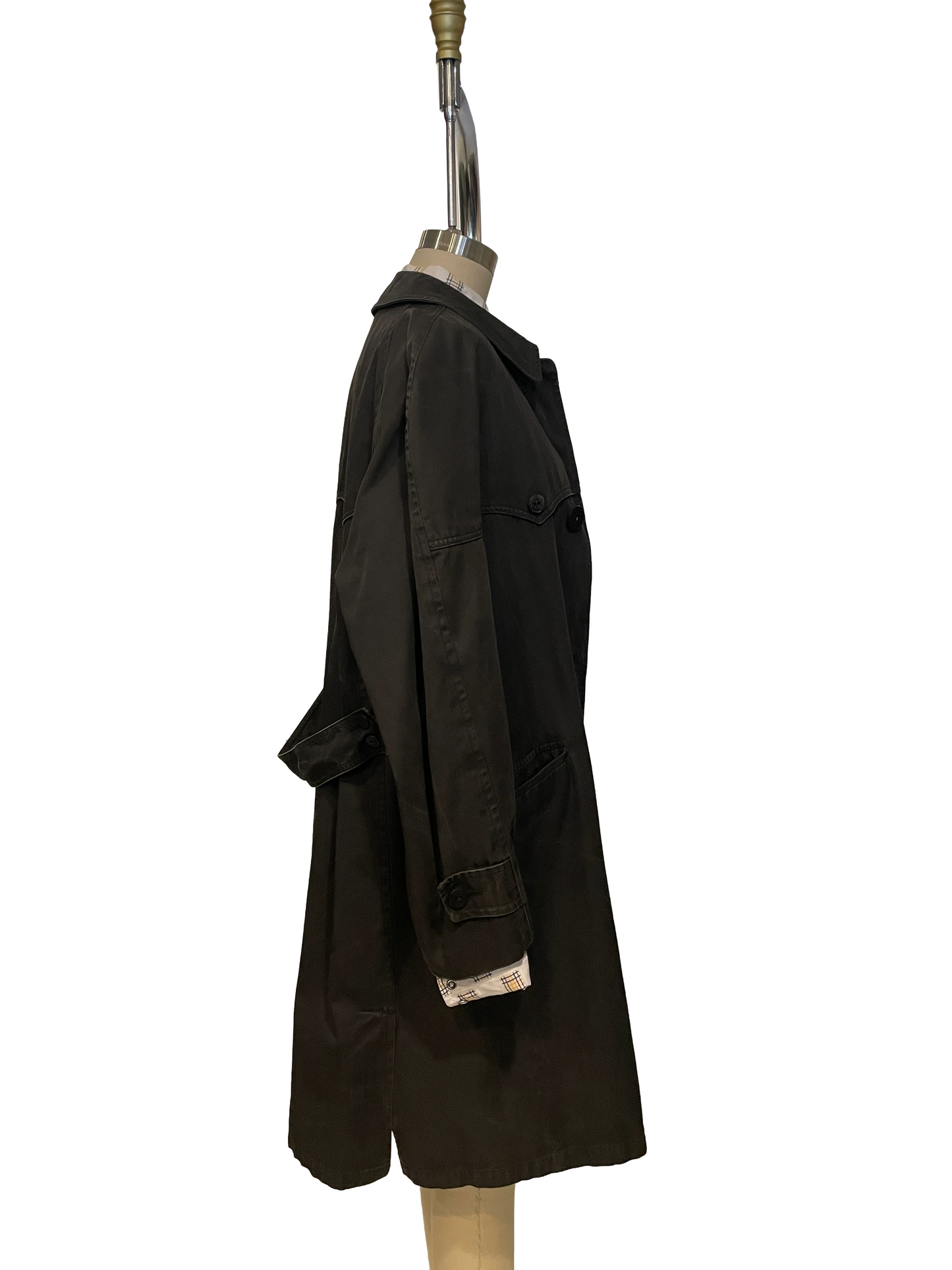 1950s Black Gabardine "Gab-O-Lux" Overcoat
