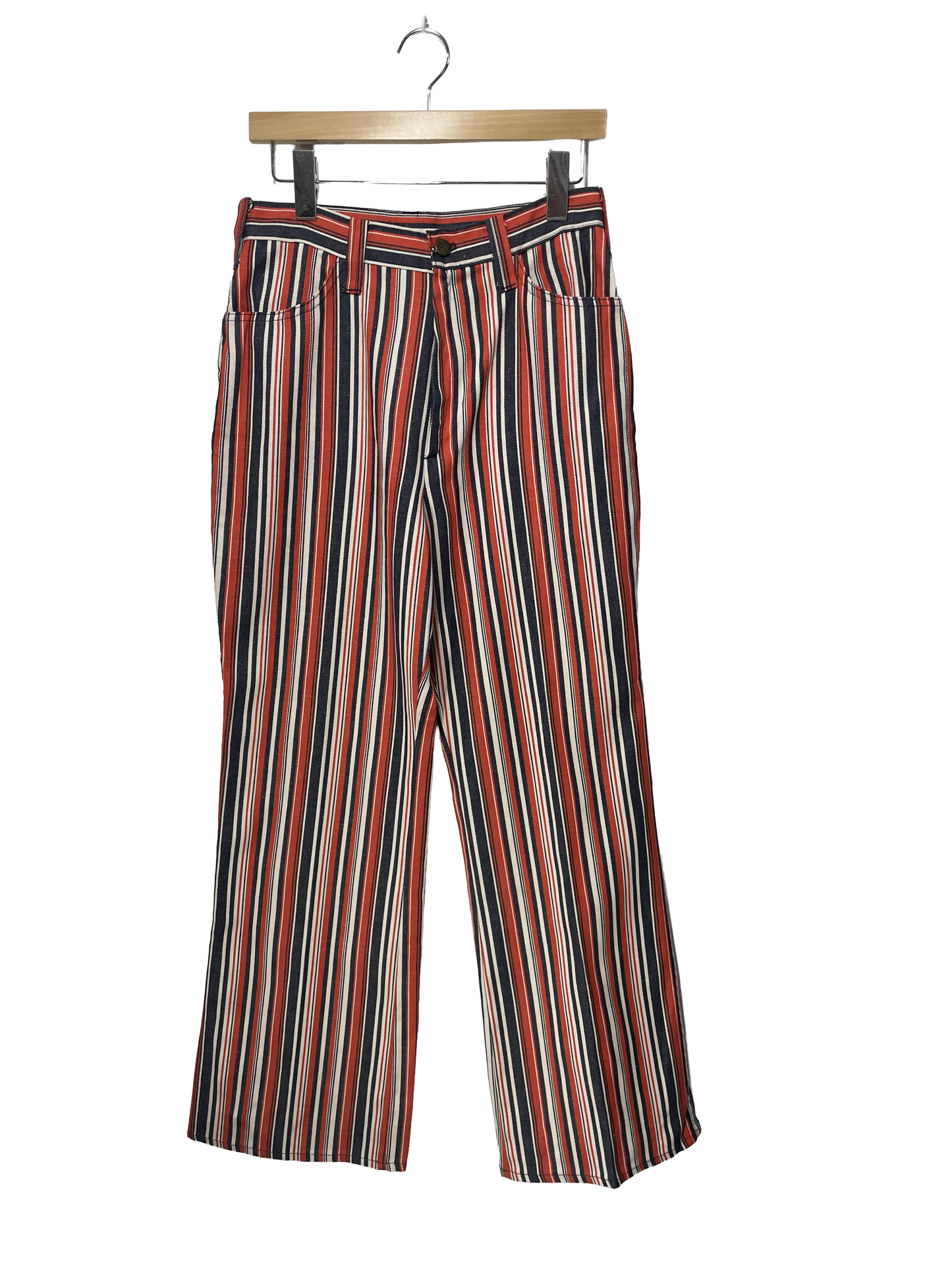 1970s Red Blue White 'Rancher's Daughter' Flare Jeans