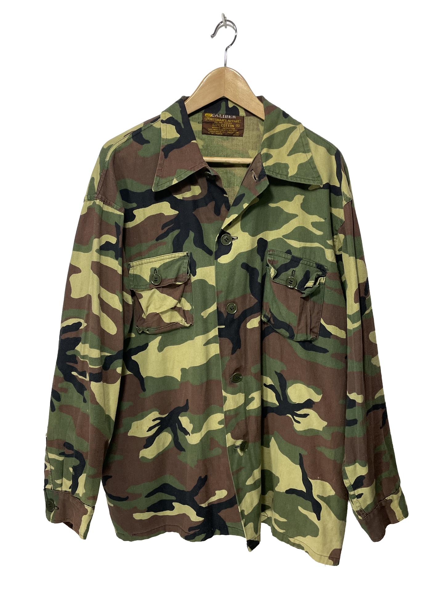 1970s Woodland Camo Cotton Twill ‘Caliber’ Shirt Jacket