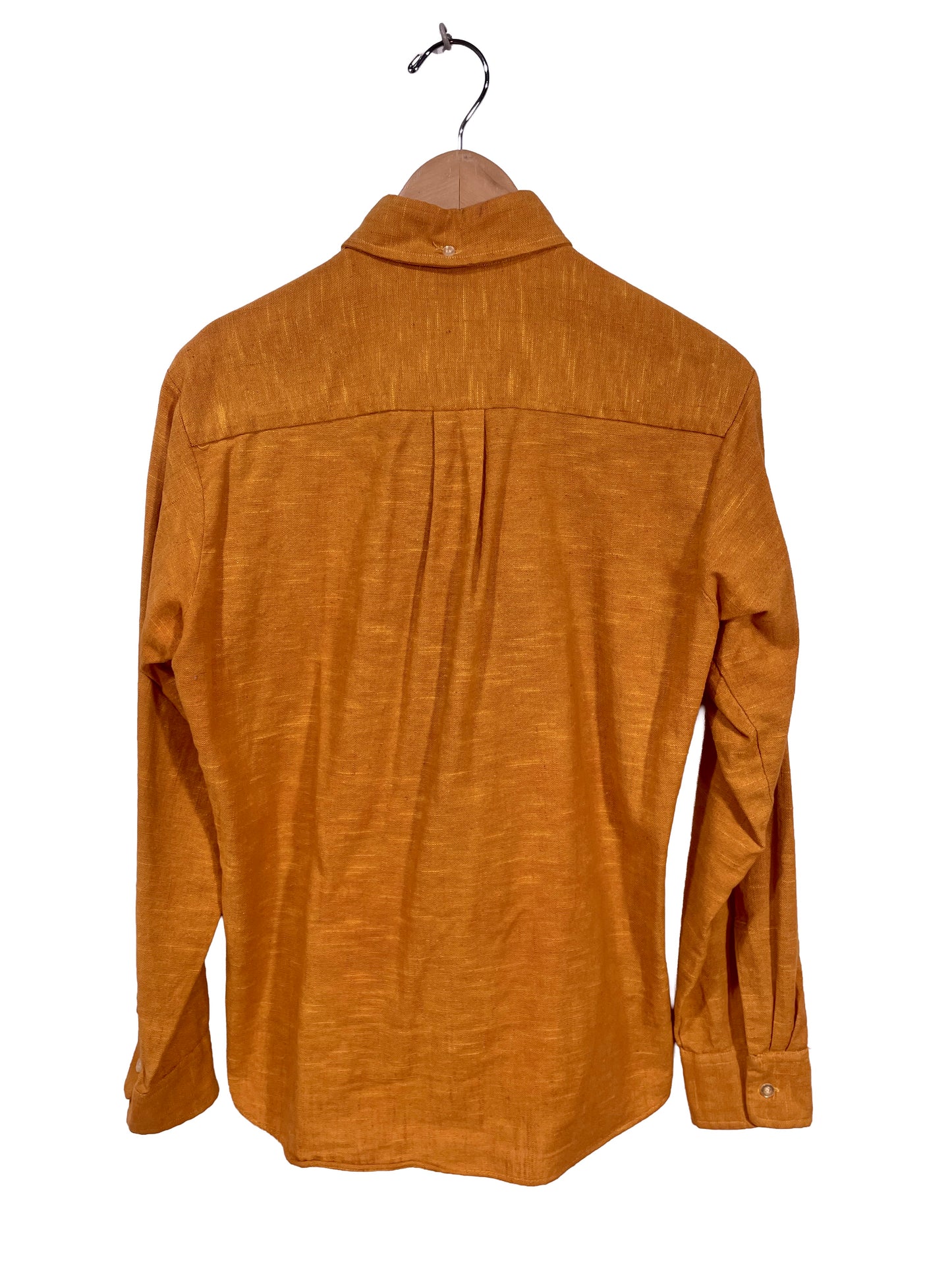 1950s Mustard Cotton Flocked ‘White Hawk’ Oxford Shirt