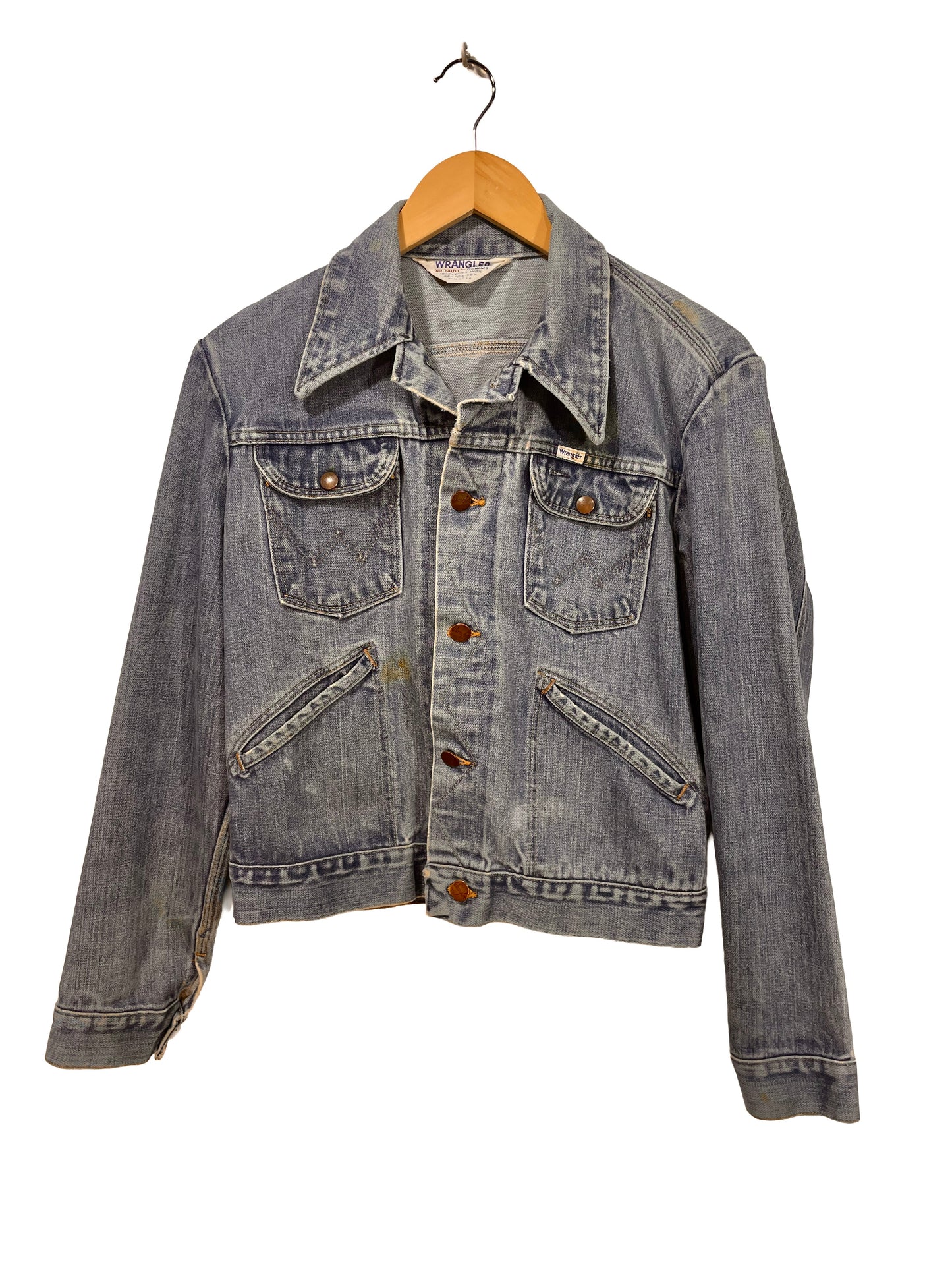 1980s Well-Worn Wrangler ‘No Fault’ 4-Pocket Denim Jacket