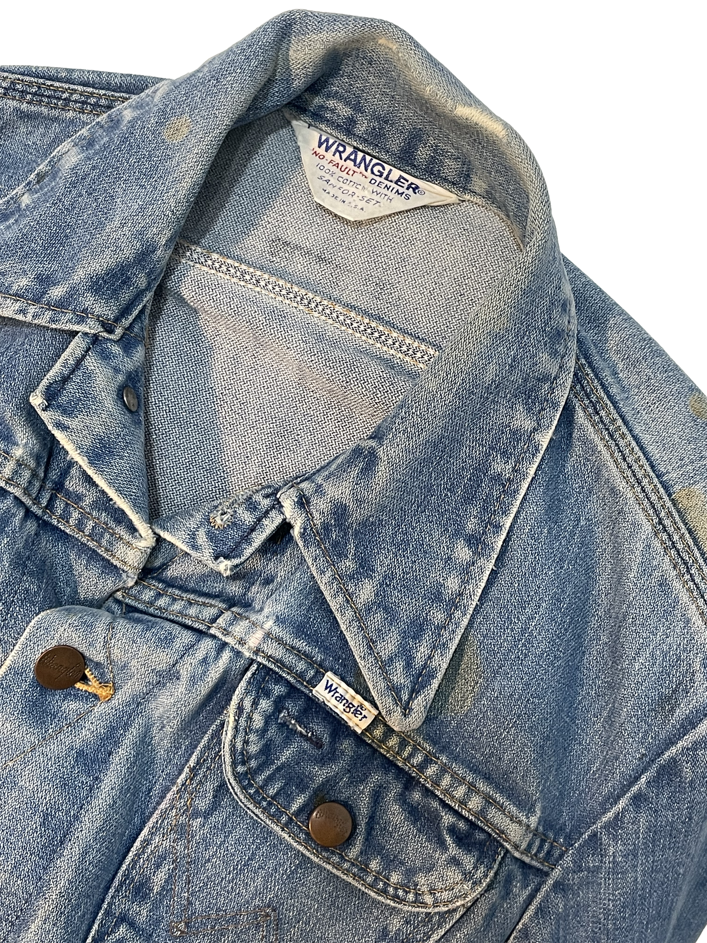 1980s Well-Worn Wrangler ‘No Fault’ 4-Pocket Denim Jacket