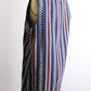 1970s Blue Red Yellow Pattern Striped Woven Vest and Skirt Set