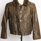 1970s Brown Satin Sherpa-Lined Winter Trooper Uniform Jacket