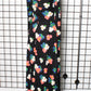 1970s Black Floral Print Polyester Maxi Dress