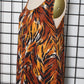 1970s Tiger Stripe Slinky Slip Dress