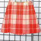 1970s Orange Plaid Mini Skirt