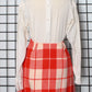 1970s Orange Plaid Mini Skirt