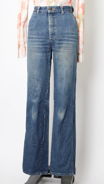 1970s High Waist Straight Leg Stash Pocket 'The Limited' Jeans