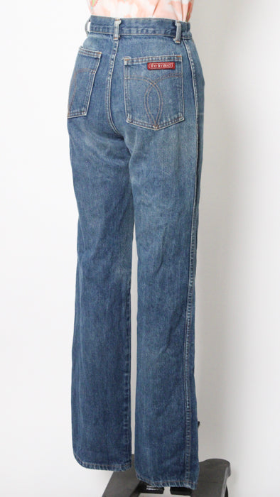 1970s High Waist Straight Leg Stash Pocket 'The Limited' Jeans