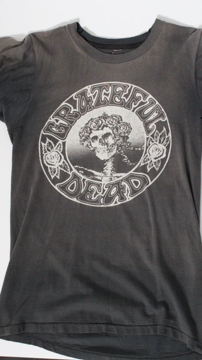 1980s Black Faded Grateful Dead at UC Berkeley Concert Tee