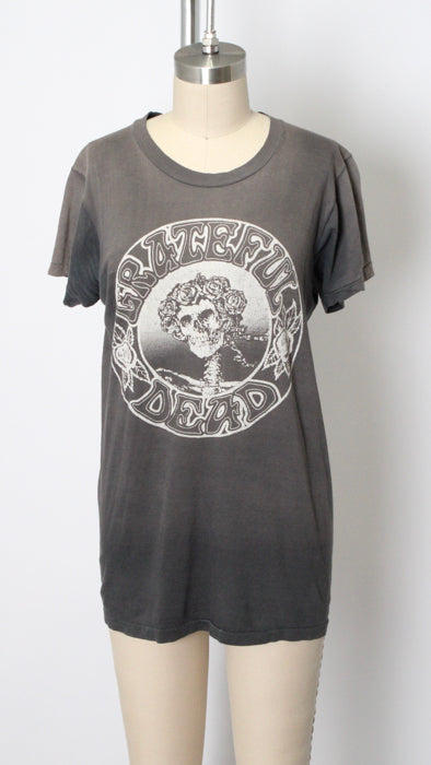 1980s Black Faded Grateful Dead at UC Berkeley Concert Tee