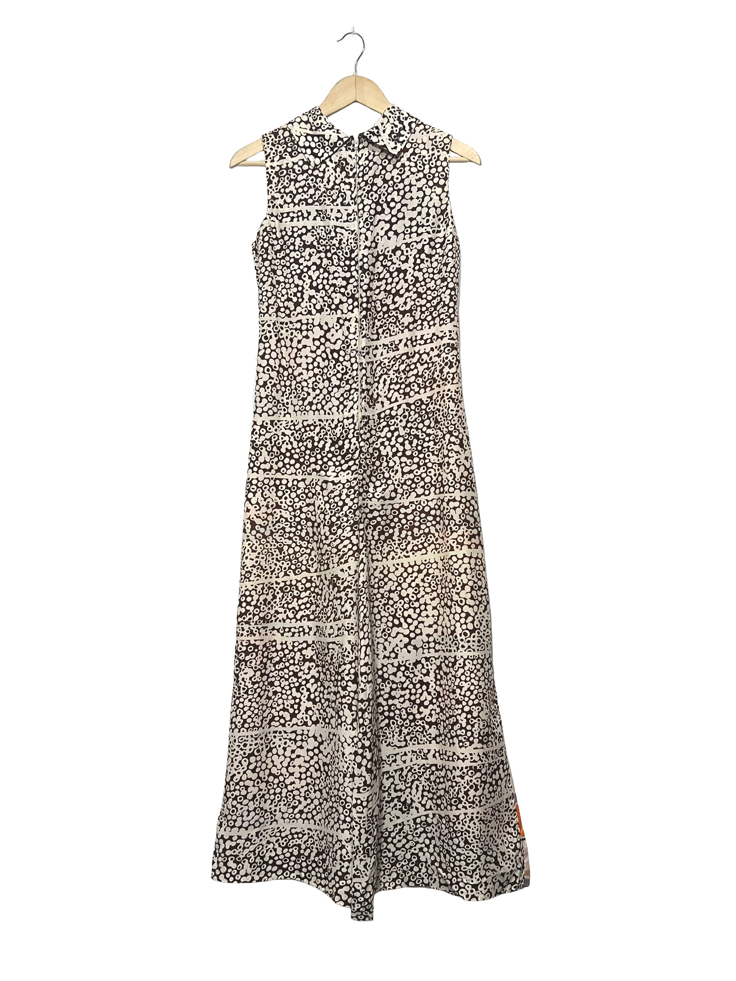 1970s Purple Orange Scarf Print Silky Jumpsuit