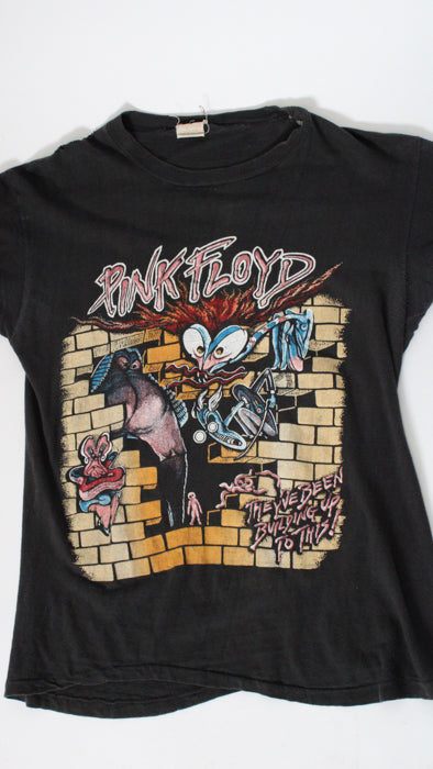 1980s Black Distressed Pink Floyd Concert Tee