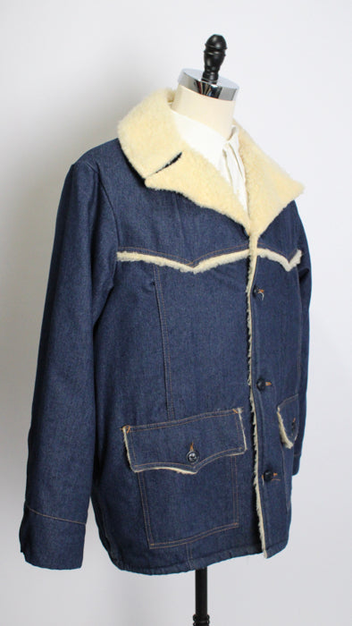 1970s Sherpa-Lined Roebucks Denim Jacket