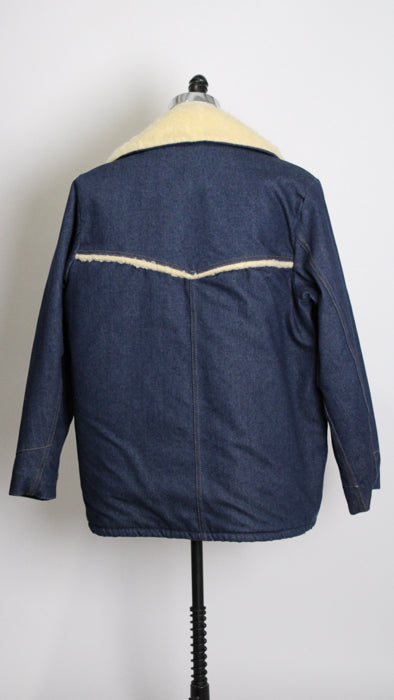 1970s Sherpa-Lined Roebucks Denim Jacket