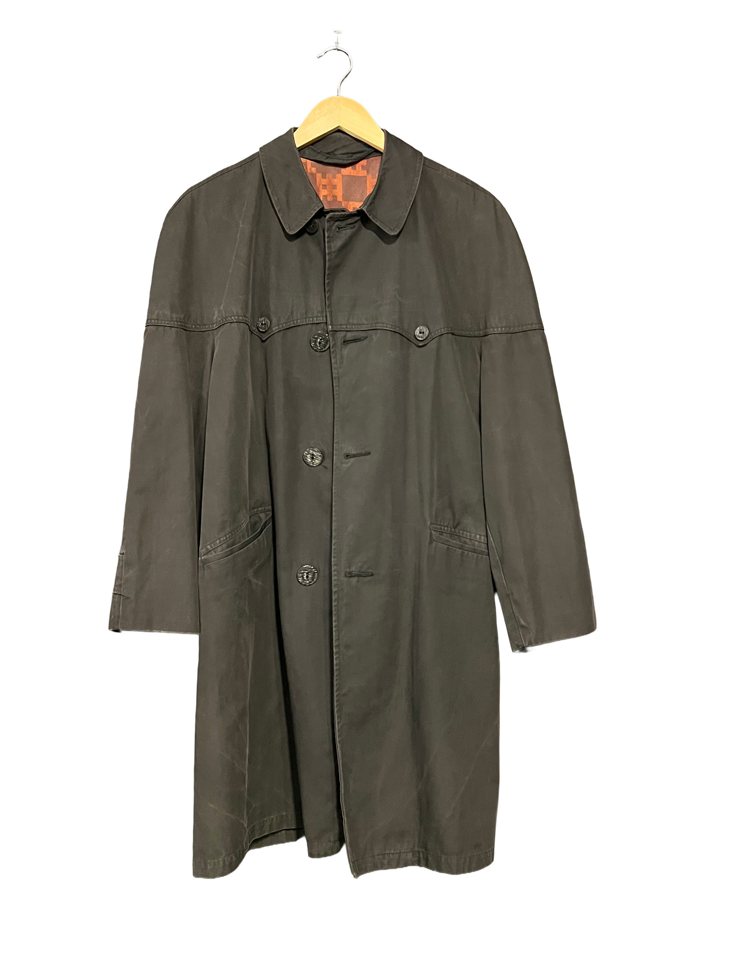 1950s Black Gabardine "Gab-O-Lux" Overcoat