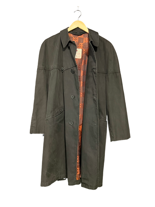 1950s Black Gabardine "Gab-O-Lux" Overcoat