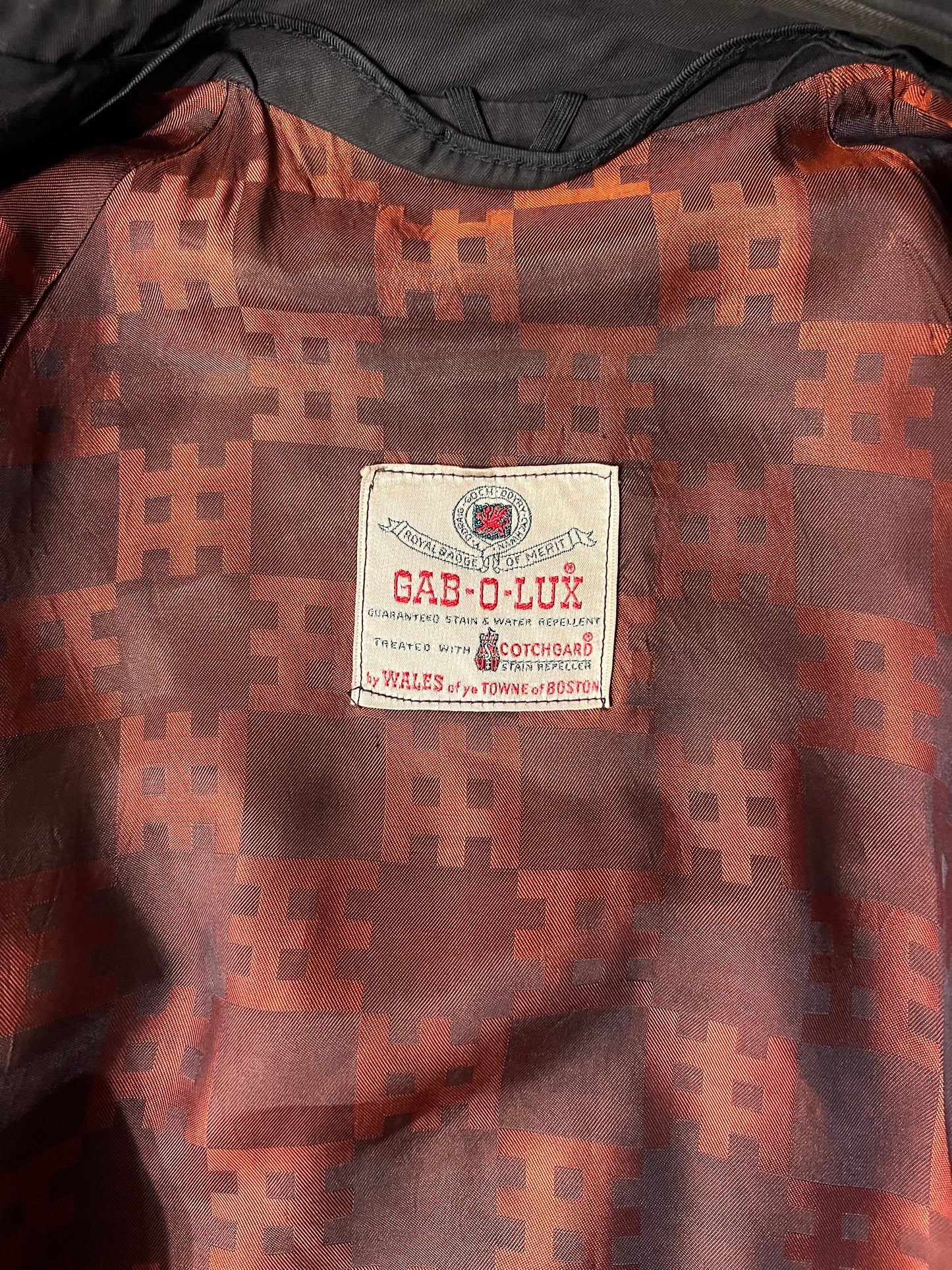 1950s Black Gabardine "Gab-O-Lux" Overcoat