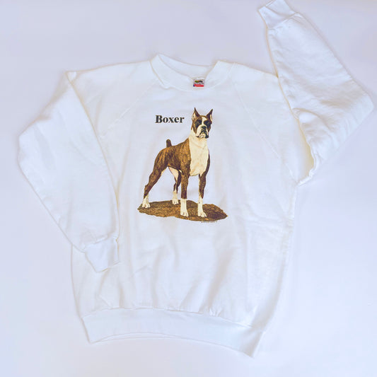 Boxer - 1990s Dog Made-in-USA Dog Sweatshirt