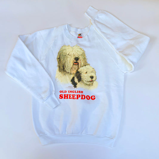 Old English Sheepdog - 1990s Dog Made-in-USA Dog Sweatshirt