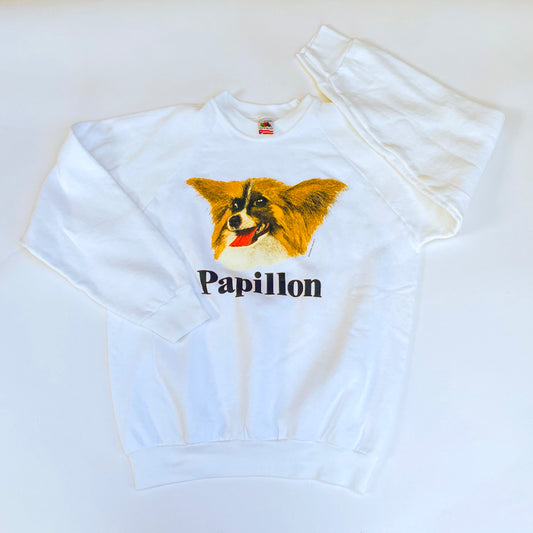 Papillon - 1990s Dog Made-in-USA Dog Sweatshirt