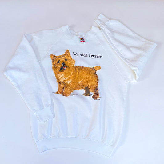 Norwich Terrier - 1990s Dog Made-in-USA Dog Sweatshirt